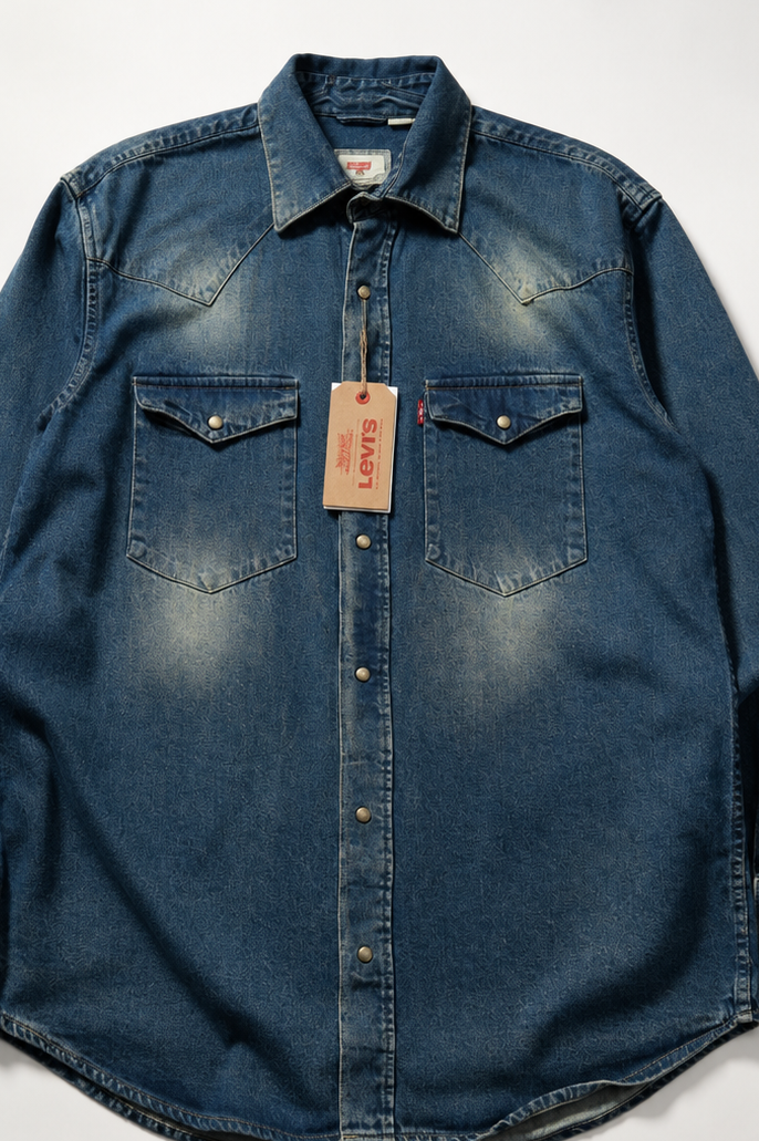 RETRO WARDROBE Vintage Washed Denim Shirt