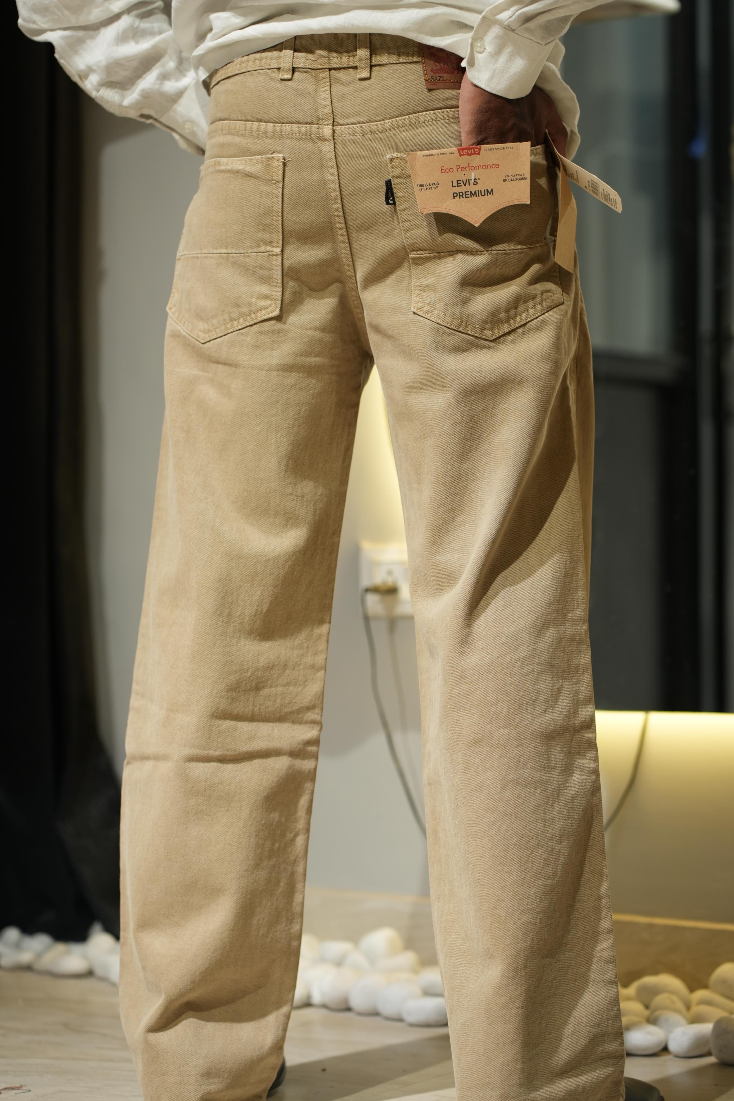 Levi’s Premium Beige Straight Fit Denim Jeans