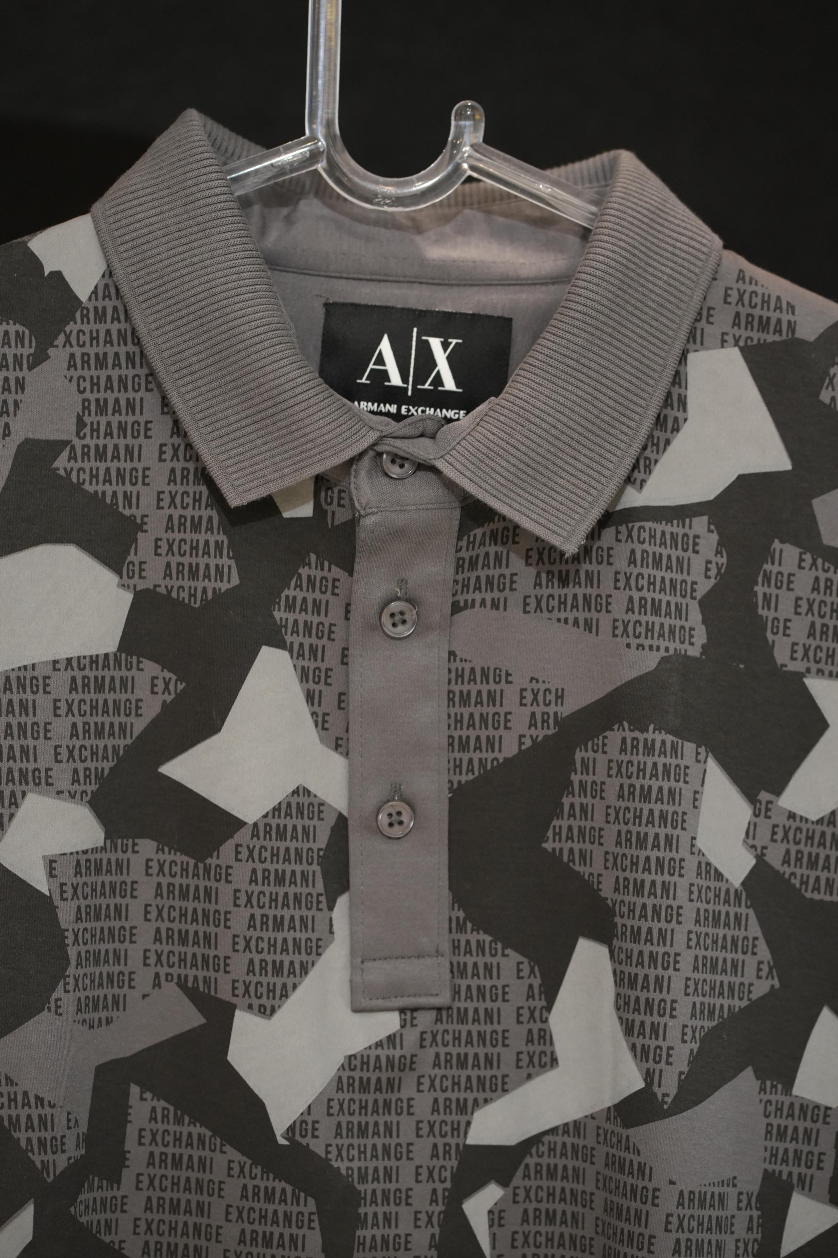 Retro Wardrobe AX Camo All-Over Print Polo T-Shirt