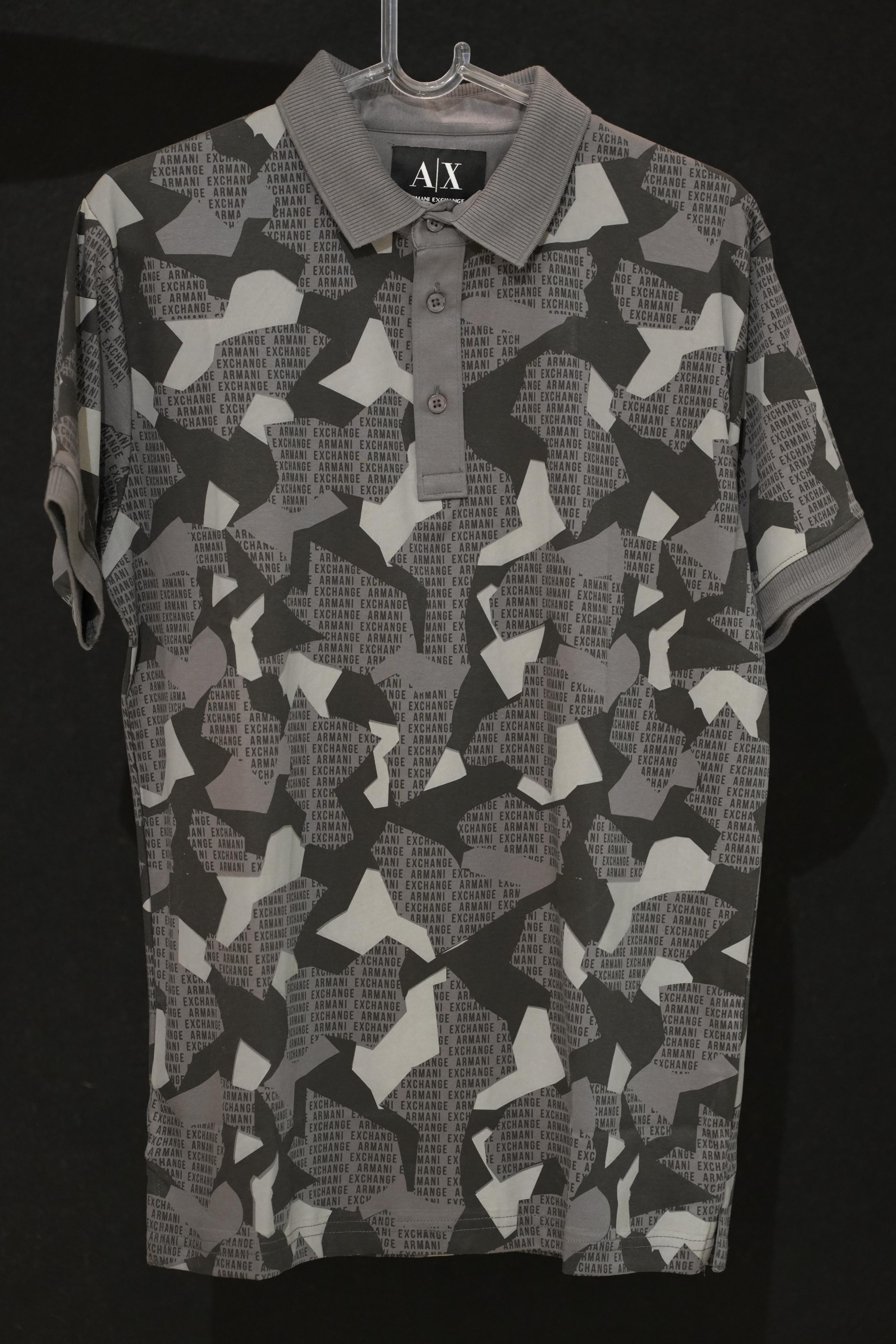 Retro Wardrobe AX Camo All-Over Print Polo T-Shirt
