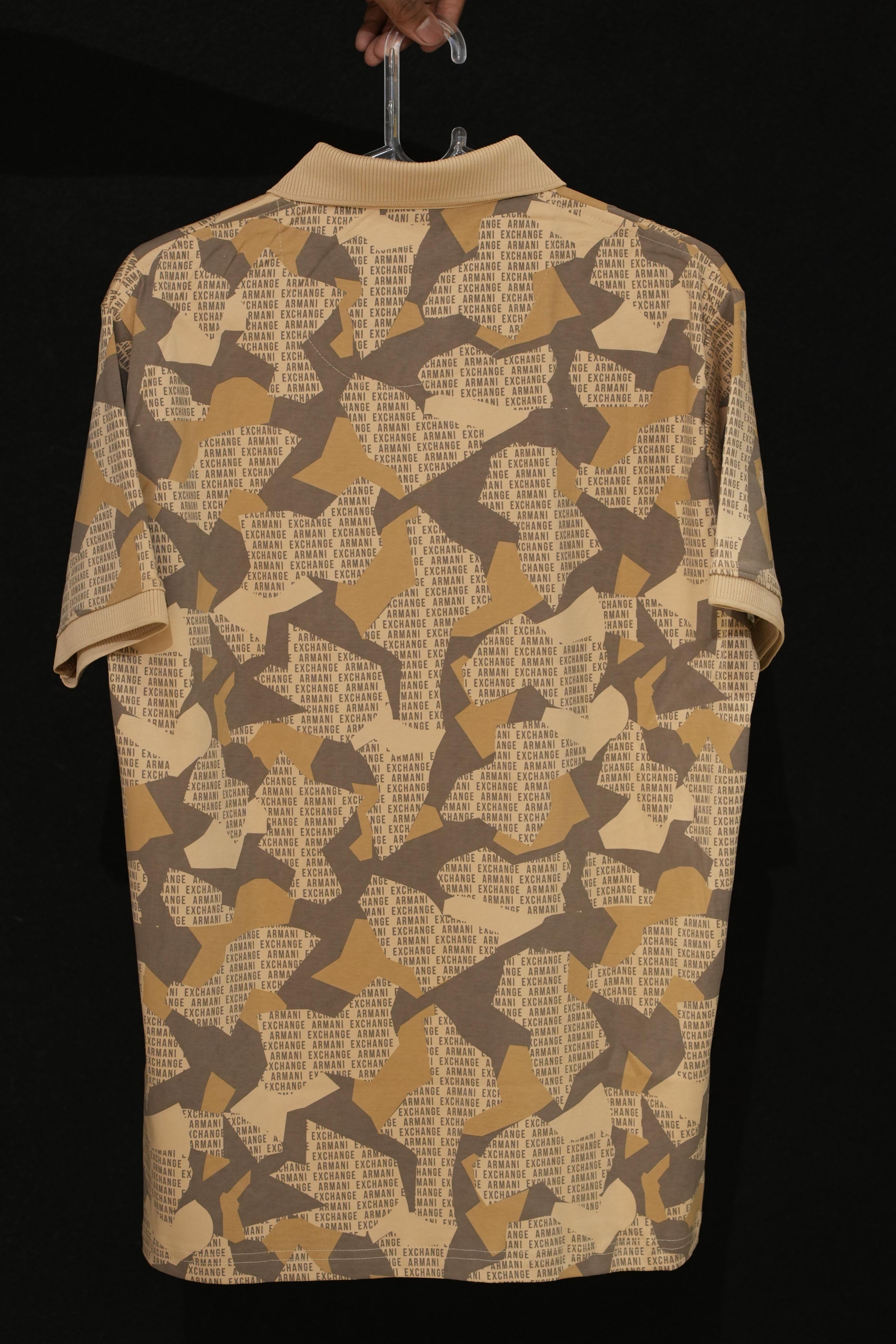 Retro Wardrobe AX Camo All-Over Print Polo T-Shirt