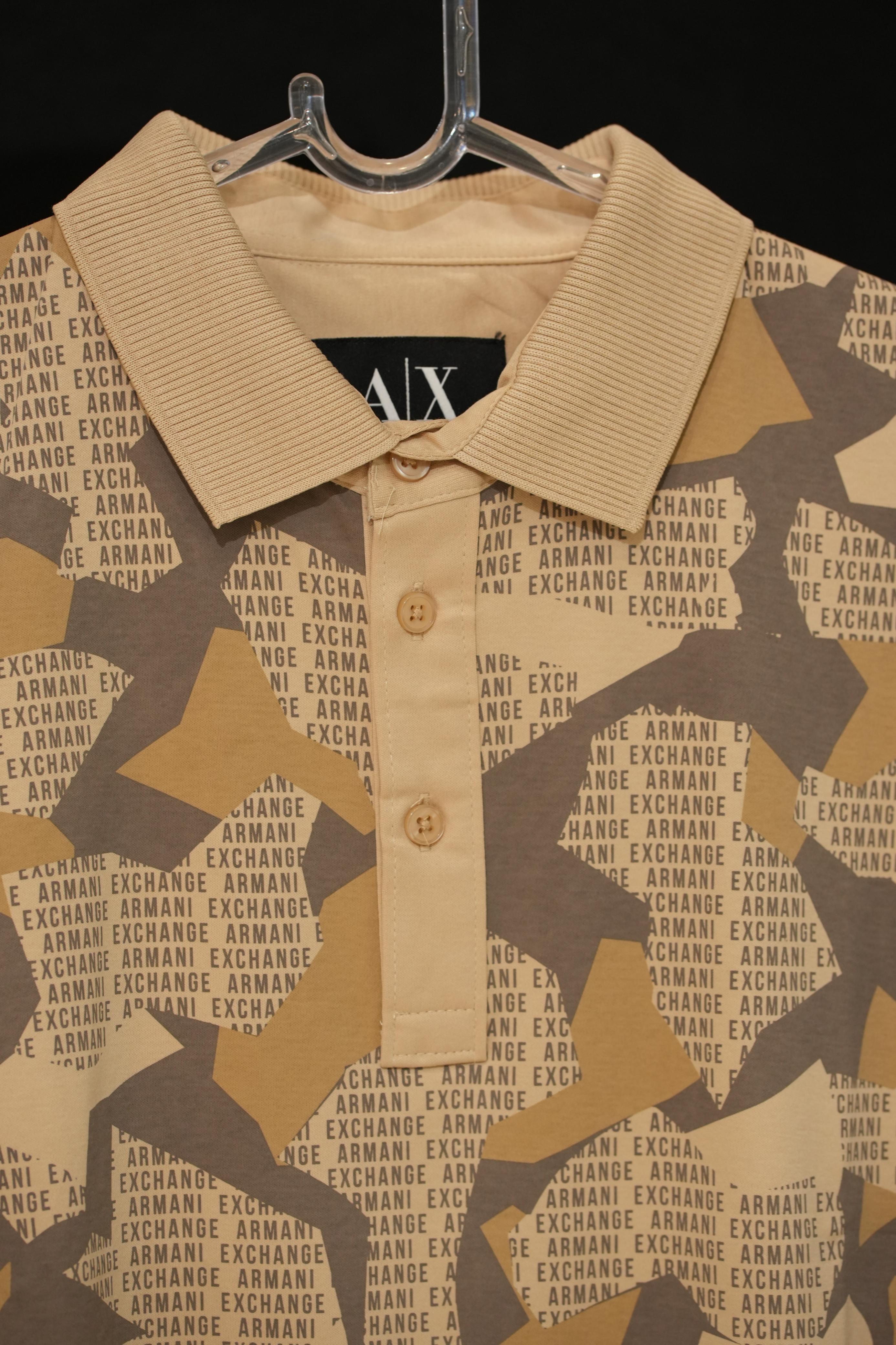 Retro Wardrobe AX Camo All-Over Print Polo T-Shirt