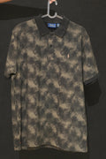 Retro Wardrobe Muddy Black Smoke Camo Polo T-Shirt