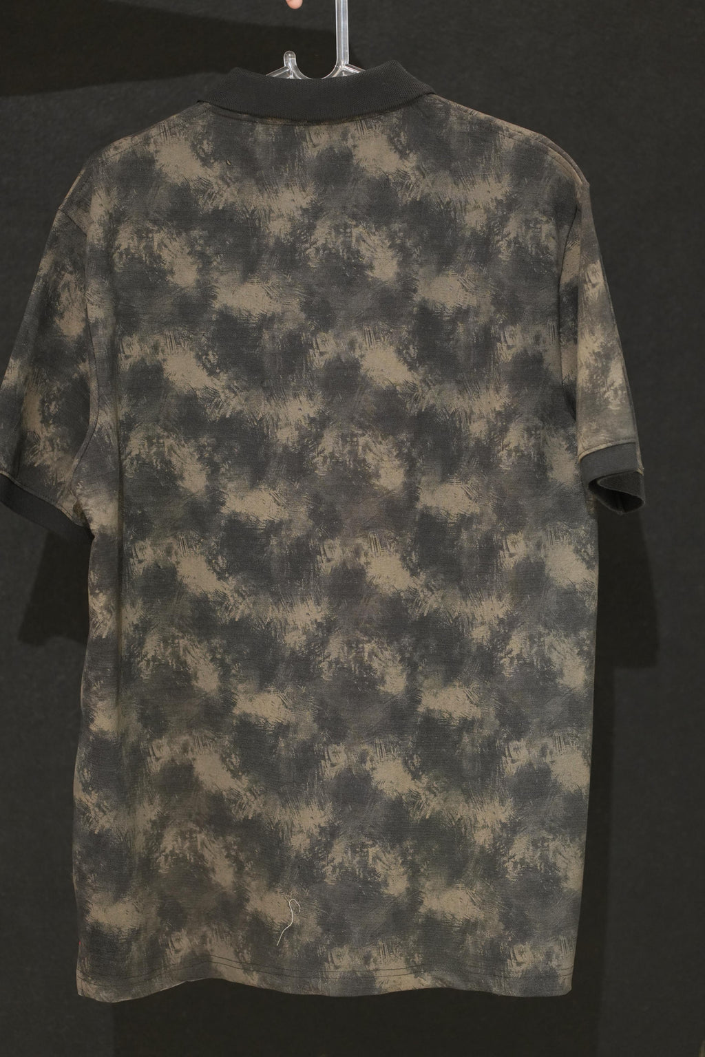 Retro Wardrobe Muddy Black Smoke Camo Polo T-Shirt