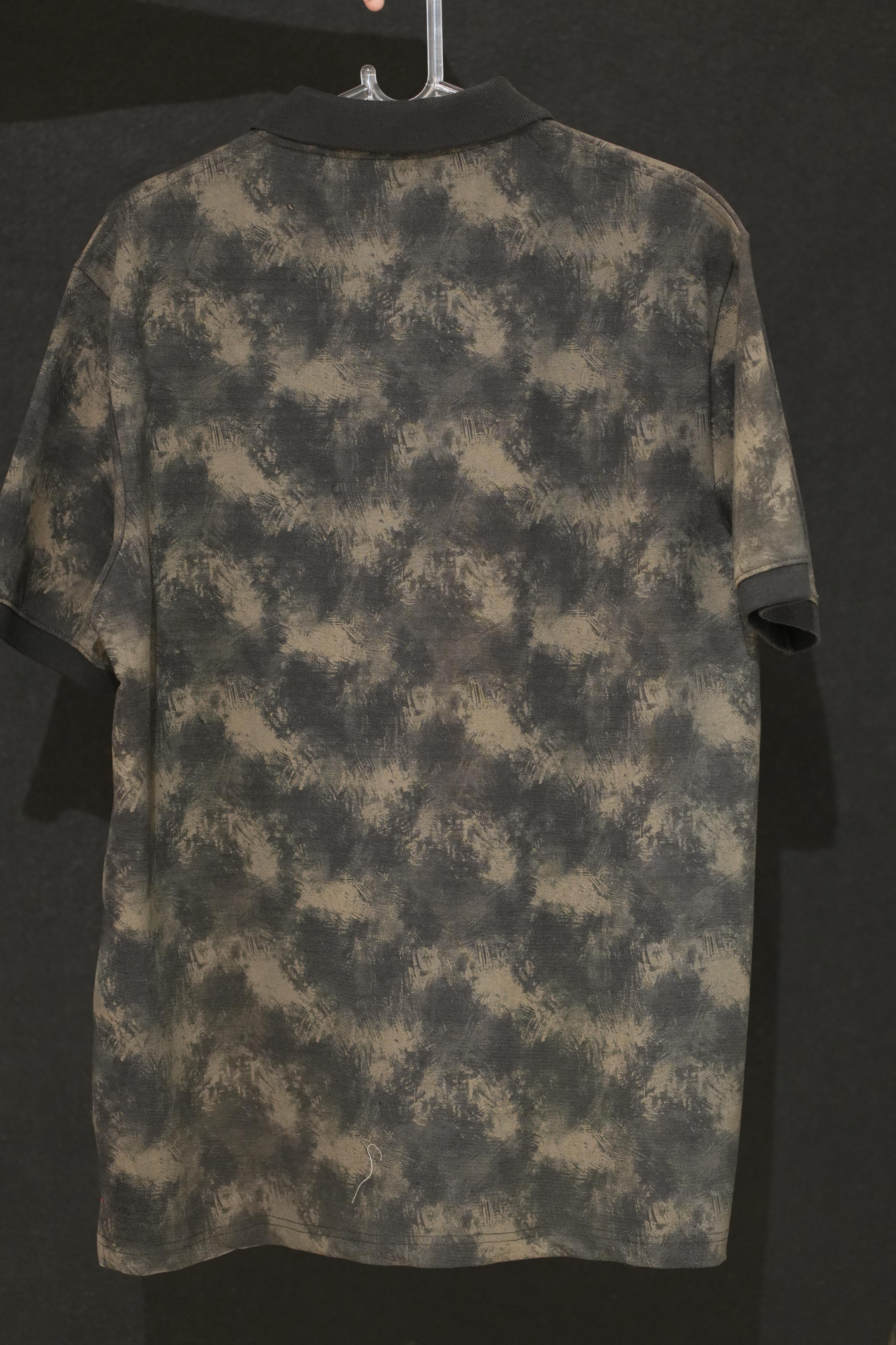 Retro Wardrobe Muddy Black Smoke Camo Polo T-Shirt