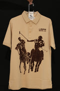 Retro Wardrobe USPA Big Polo Graphic Print Polo T-Shirt